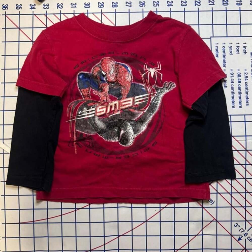 Vintage Spider-Man 3 Kids Long Sleeve Shirt Size 24M